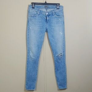 Agolde Colette Jeans Women's Light Wash Distressed Size 28